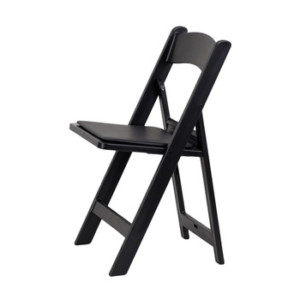 Black Resin Folding Wedding Chair - Image 3