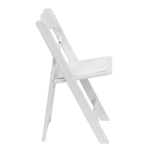 White Resin Folding Wedding Chair - Image 3