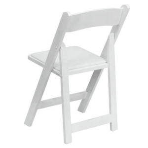 White Resin Folding Wedding Chair - Image 5