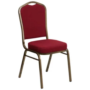 Banquet Chair Red Cloth Golden Iron Pipe