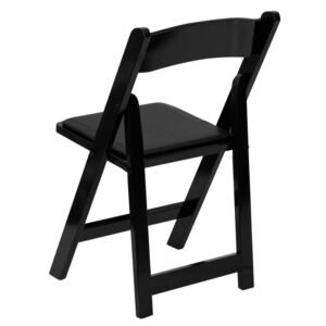 Black Wood Padded Folding Chair (SZ-6503) - Image 3