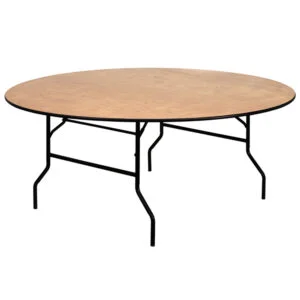 6ft Round Wood Folding Wedding Table (SZ-FT-WR)