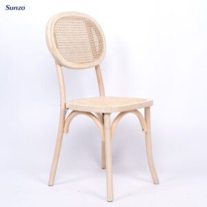 Wood Rattan Chair Wood Color (SZ-R1001) - Image 6